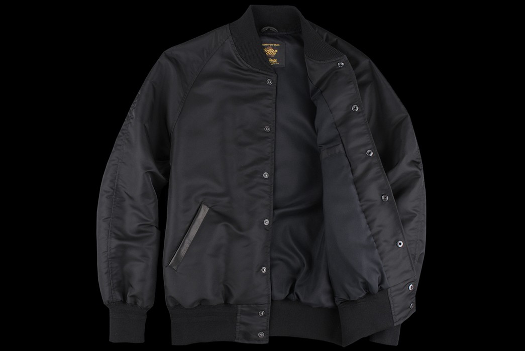 Golden-Bear-x-Unionmade-Raglan-Varsity-Jacket-front-open