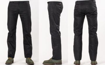 Iron-Heart-IH-717-BLK-Black-9oz.-Selvedge-Mercerized-Cotton-Chinos-front-side-back