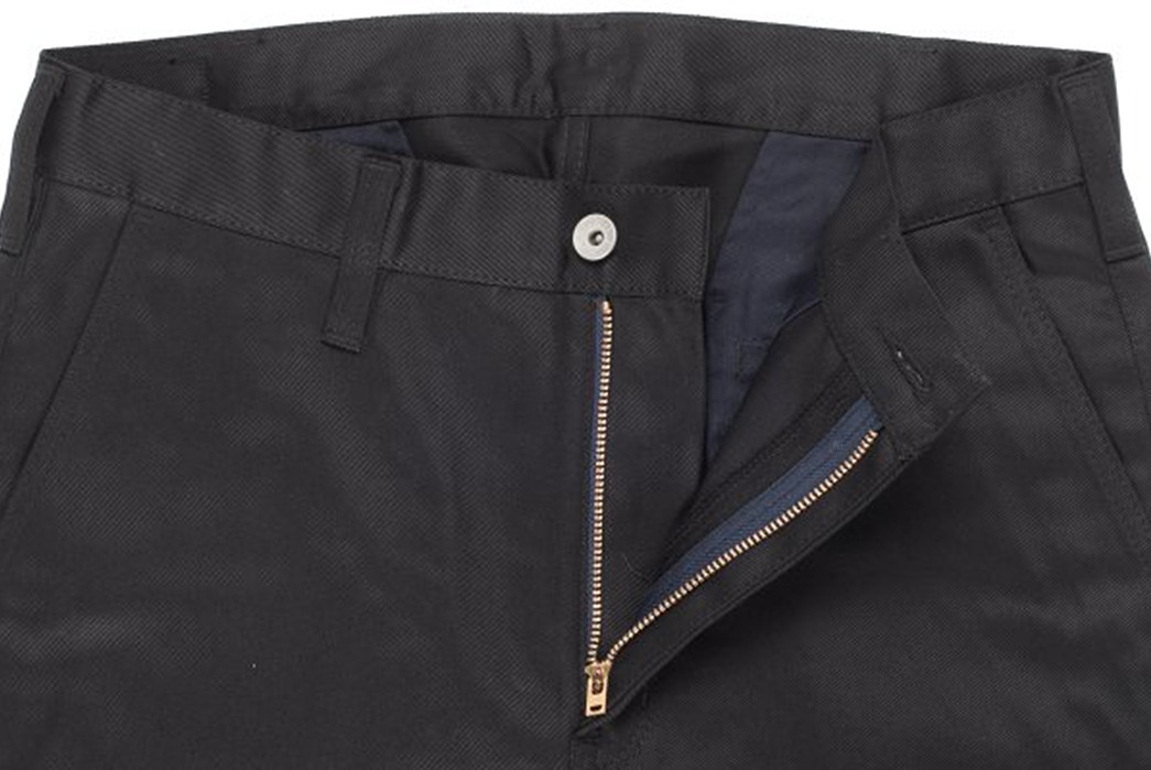 Iron-Heart-IH-717-BLK-Black-9oz.-Selvedge-Mercerized-Cotton-Chinos-front-top