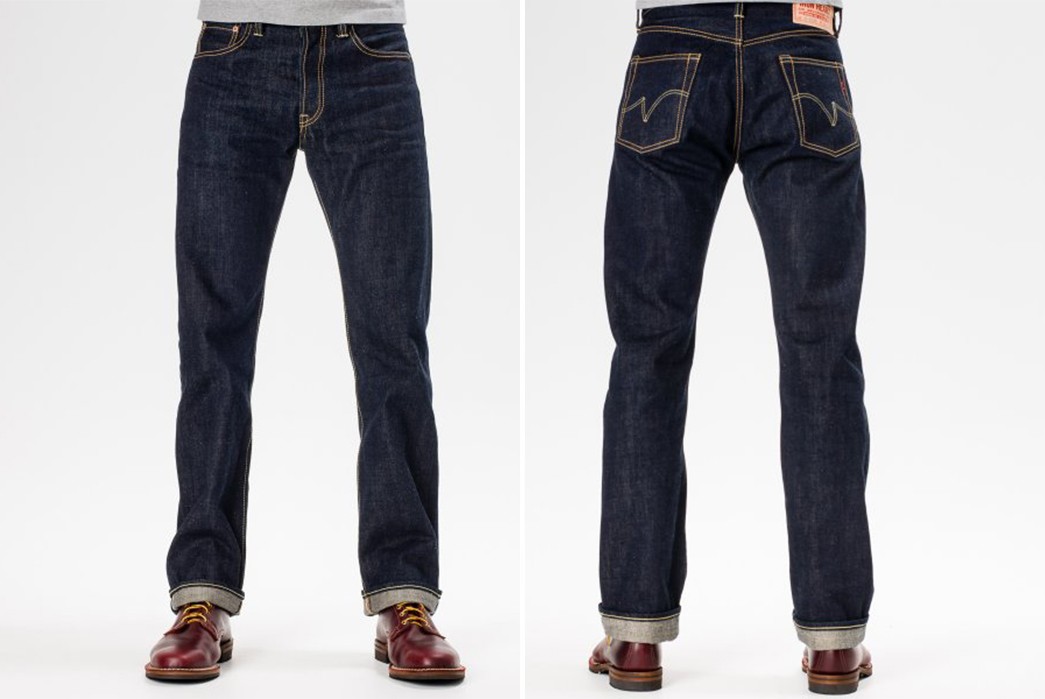Natural-Indigo-Selvedge-Jeans---Five-Plus-One-2)-Iron-Heart-IH-634N-Straight-Cut-front-back