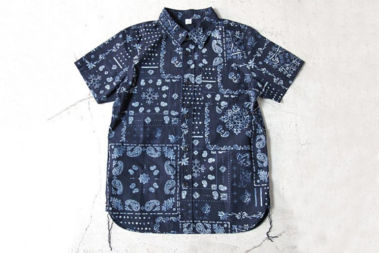 Pure-Blue-Japan-Paisley-Discharge-Print-Deep-Indigo-Short-Sleeve-Shirt-front</a>