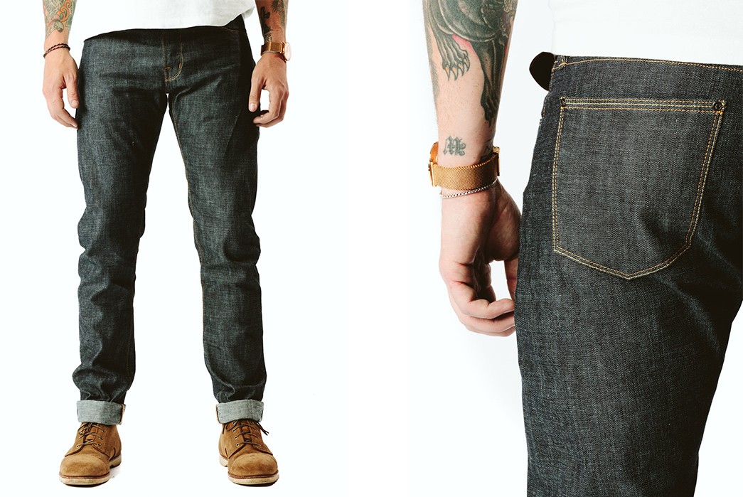 Shockoe-Atelier-Slim-Dixon-10oz.-Kuroki-Mills-Selvedge-Jeans-front-and-back-detailed