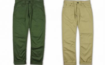 Shockoe-Atelier-x-American-Trench-Selvedge-Twill-Jeans-green-and-beige-front