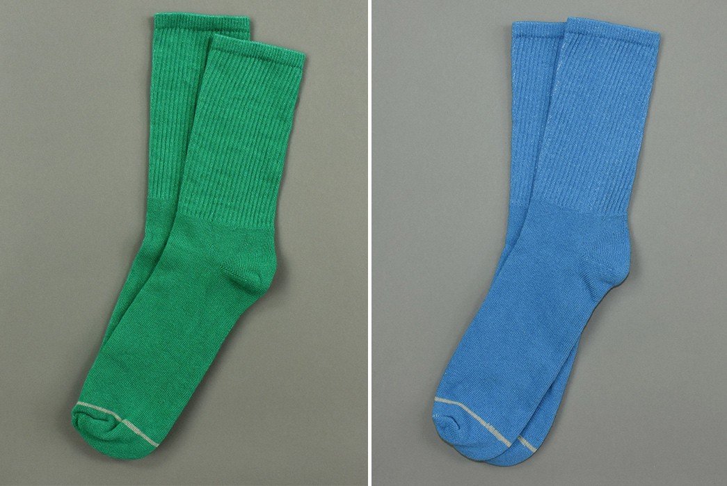 American-Trench's-Latest-Socks-Have-Actual-Silver-Woven-Into-Them-green-and-blue