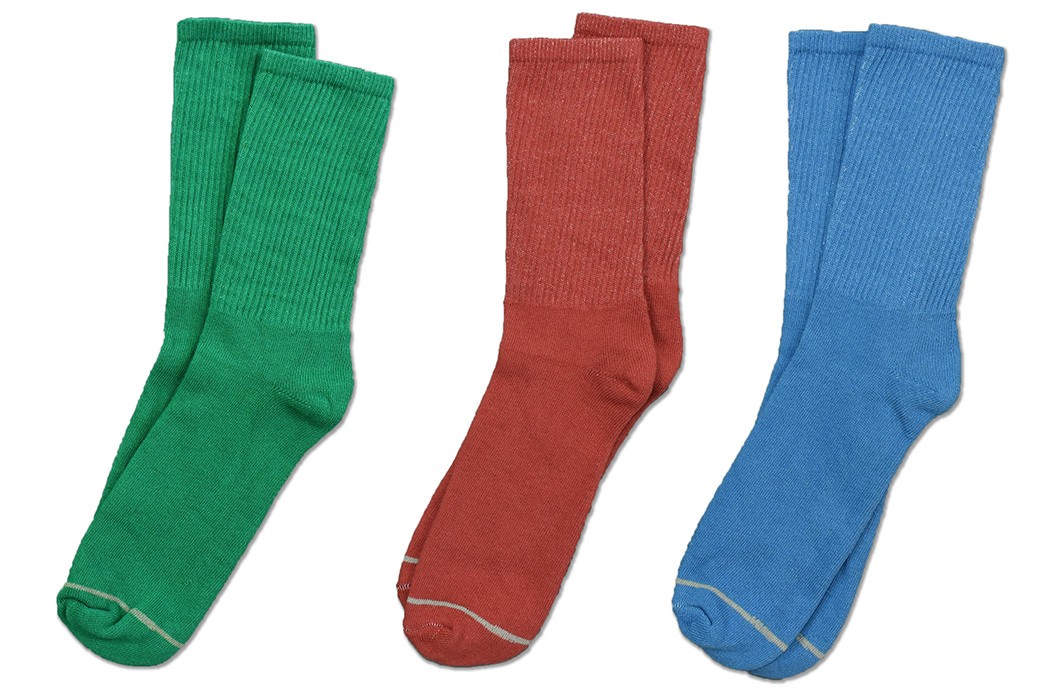 American-Trench's-Latest-Socks-Have-Actual-Silver-Woven-Into-Them-green-red-blue