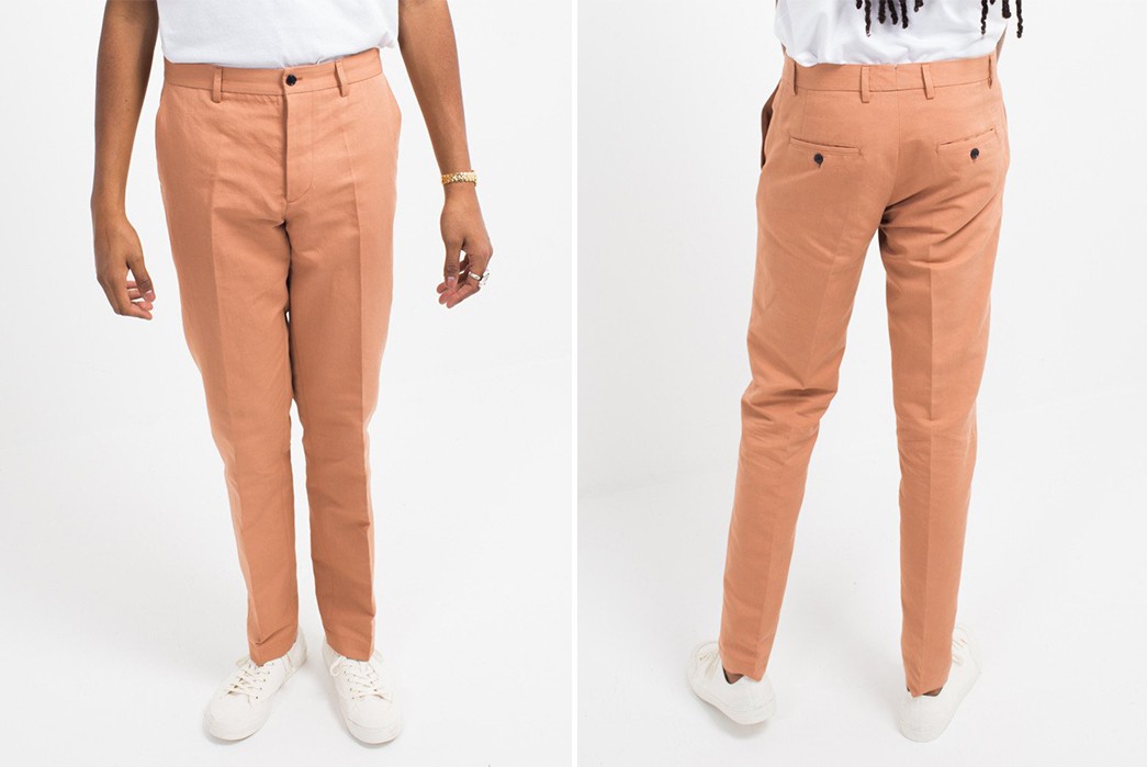 Colorful-Chinos---Five-Plus-One-3)-MP-Massimo-Piombo-Slim-Chino-in-Salmon