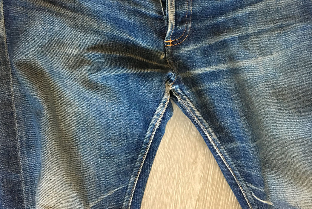 Fade-of-the-Day---A.P.C.-Petit-New-Standards-(4-Years,-5-Washes)-front-top-between-legs