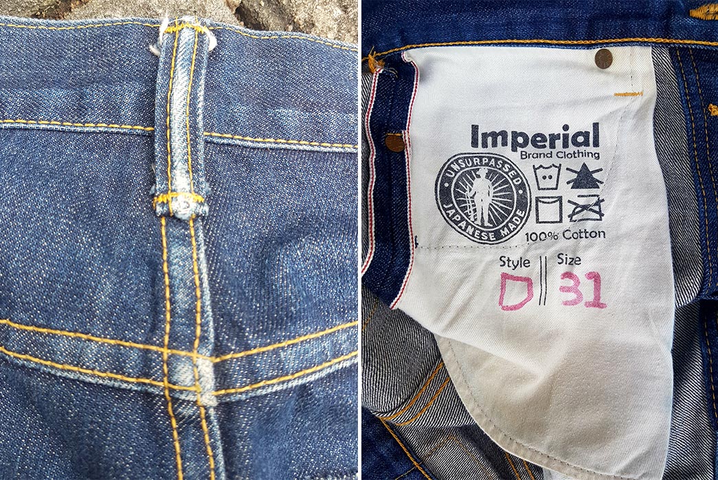 Fade-of-the-Day---Imperial-Denim-Duke-(1.5-Years,-3-Washes)-back-top-belt-buckle-and-inside-pocket-bag