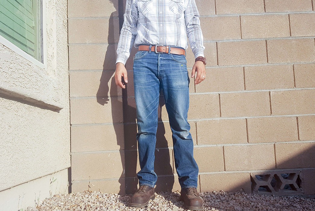 Fade-of-the-Day---Levi's-501-STF-(10-Months,-1-Wash,-2-Soaks)-model-front