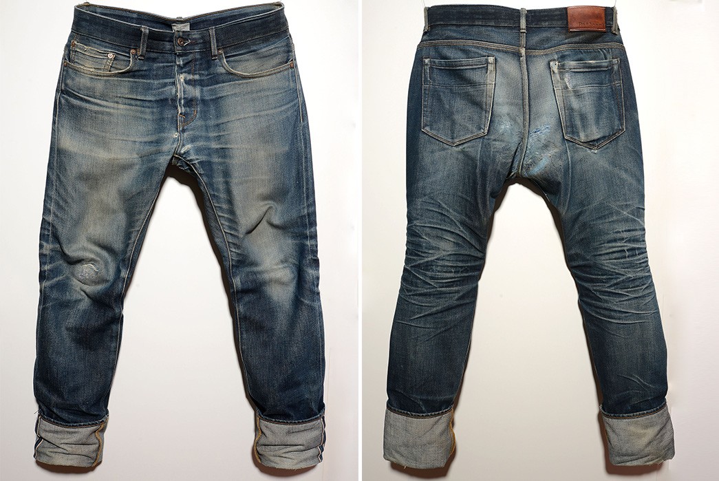 Railcar Denim Spikes X012 (2 Years, 1 Wash, 3 Soaks) - Fade of the Day