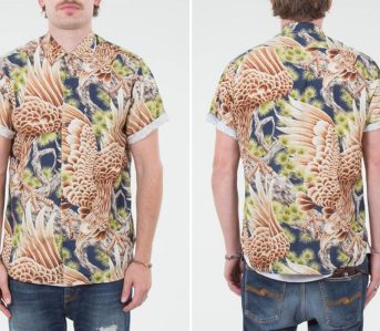Freenote-Cloth-Gets-Grim-With-Their-Death-Eagle-Hawaiian-Shirt-model-front-back