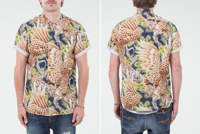 Freenote-Cloth-Gets-Grim-With-Their-Death-Eagle-Hawaiian-Shirt-model-front-back</a>