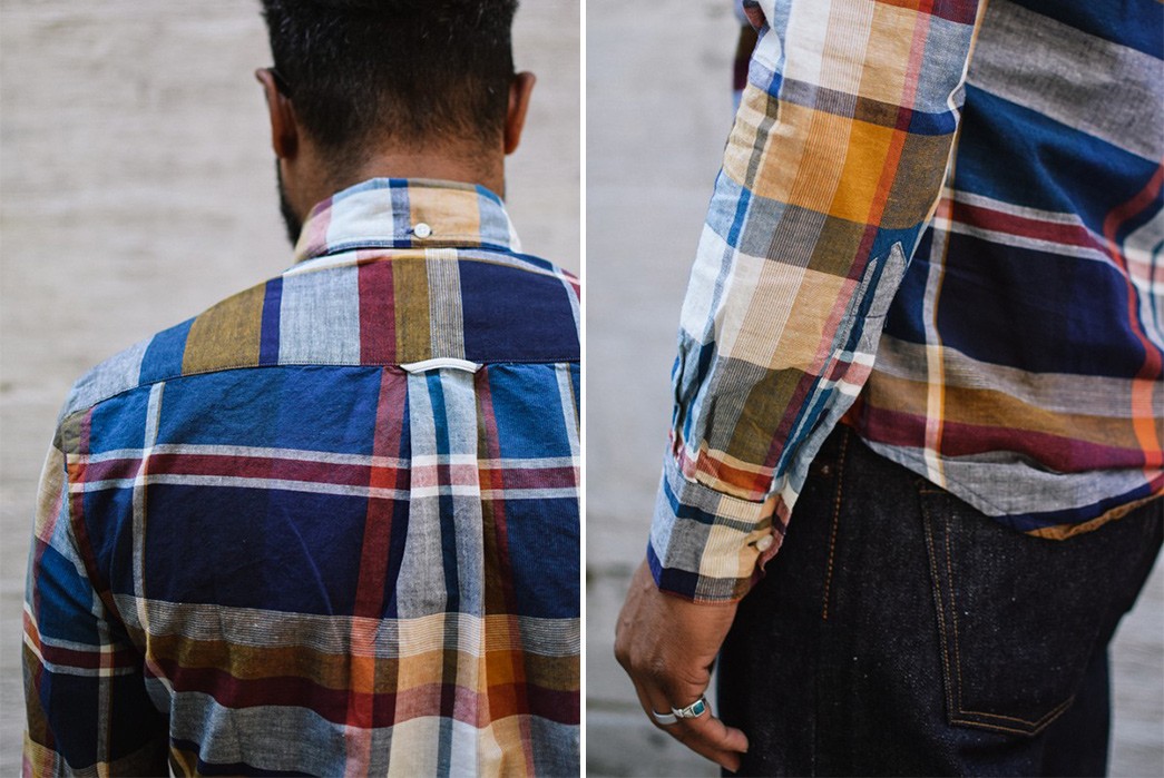 Gitman-Bros.-Vintage-Cotton-Linen-Multi-Madras-Button-Down-Shirt-back-and-side