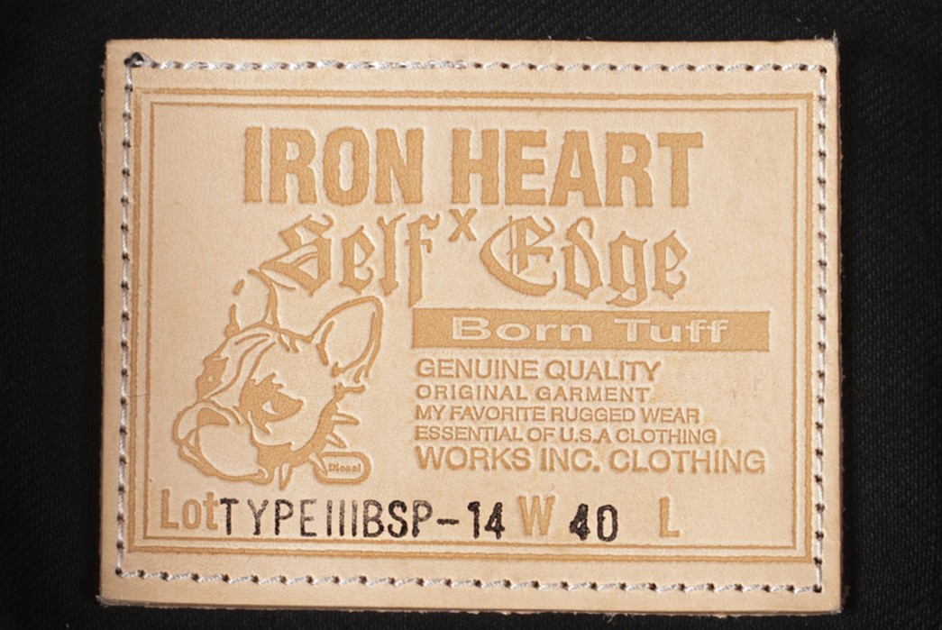 Iron-Heart's-Overdyed-Modified-Type-III-Jacket-Fades-to-Indigo-back-leather-patch
