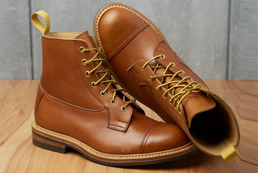 Tricker's-x-Division-Road-Allan-Cap-Toe-Boot-pair-front-side-and-inside