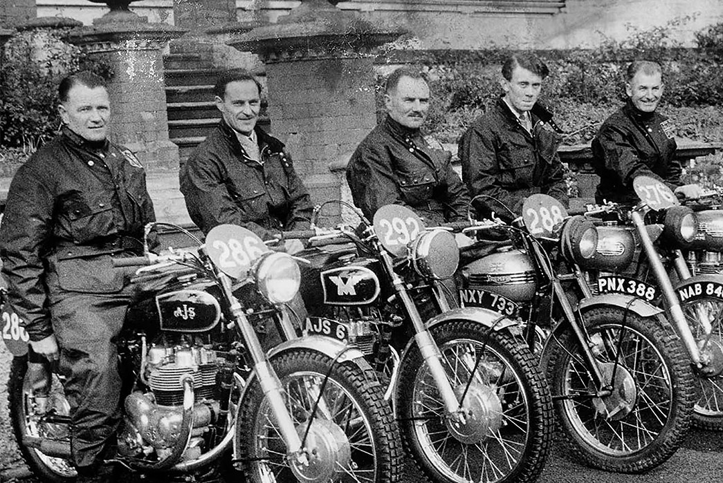 Barbour-Brand-Profile---History,-Philosophy,-and-Key-Products-The-Founder-himself,-John-Barbour.-Barbour's-first-mail-order-catalogue.-Some-British-motorcyclists-and -leur-fidèle-Barbours.-Image-via-Barbour.