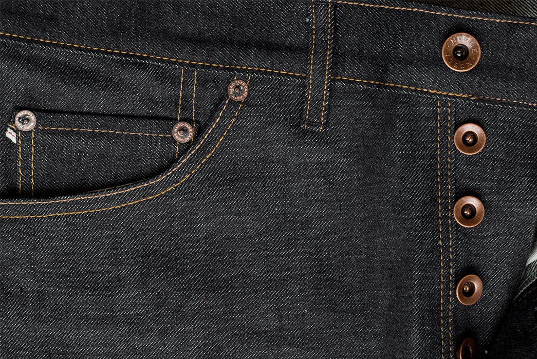 Noble-Denim's-Latest-Small-Batch-Uses-11.5oz.-Charcoal-Grey-Selvedge-Denim-front-buttons-and-right-pocket