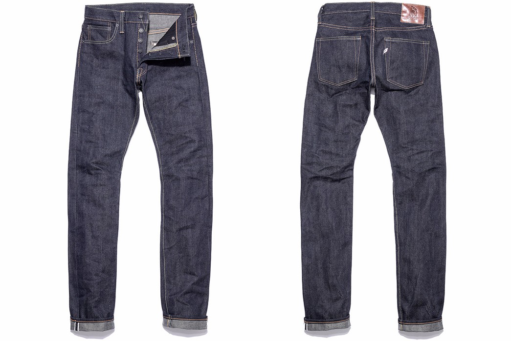 Pure-Blue-Japan-17oz-011-17oz.-Left-Hand-Twill-Tapered-Jean-front-back