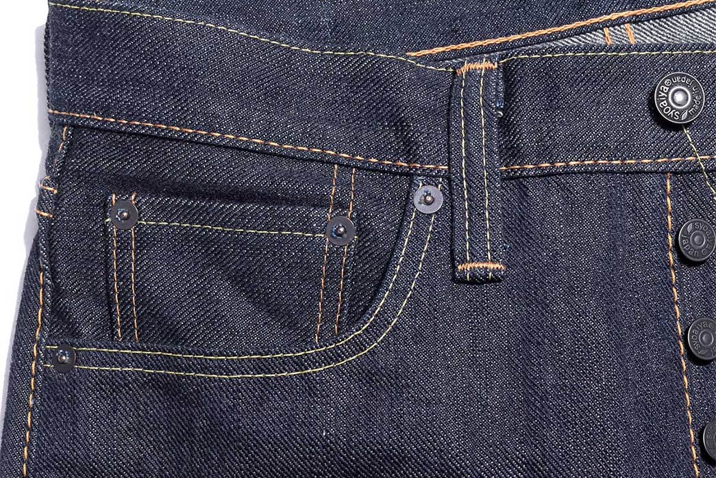 Pure-Blue-Japan-17oz-011-17oz.-Left-Hand-Twill-Tapered-Jean-front-right-pocket