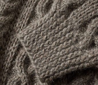 Cable-Knit-Sweaters---Five-Plus-One-3)-Inverallan-1A-Cable-Crew-in-Heather-Grey-detailed