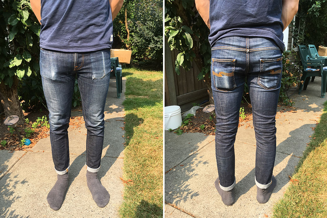Fade-of-the-Day---Nudie-Thin-Finn-(14-Months,-1-Wash)-model-front-back