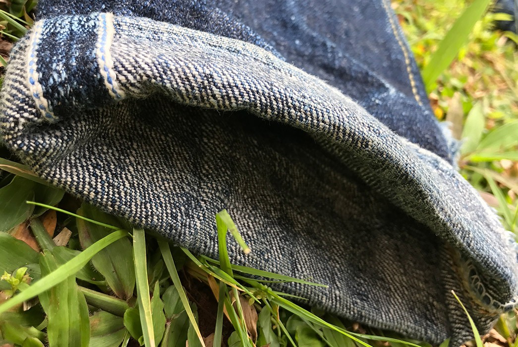 Fade-of-the-Day---Pure-Blue-Japan-XX-18oz.-013--(15-months,-2-Washes)-leg-selvedge
