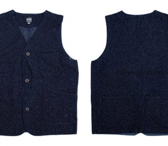 Momotaro-Indigo-Tweed-Hunting-Vest-front-back