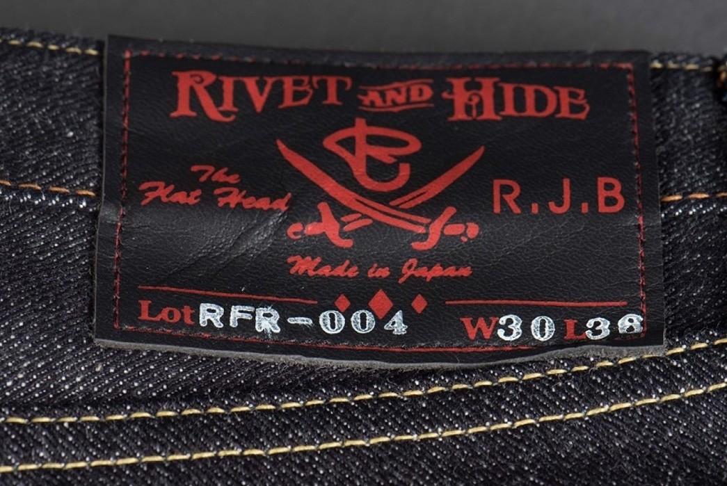 Real-Japan-Blues-x-Rivet-&-Hide-RFR-004-Left-Hand-Twill-Jeans-back-leather-patch