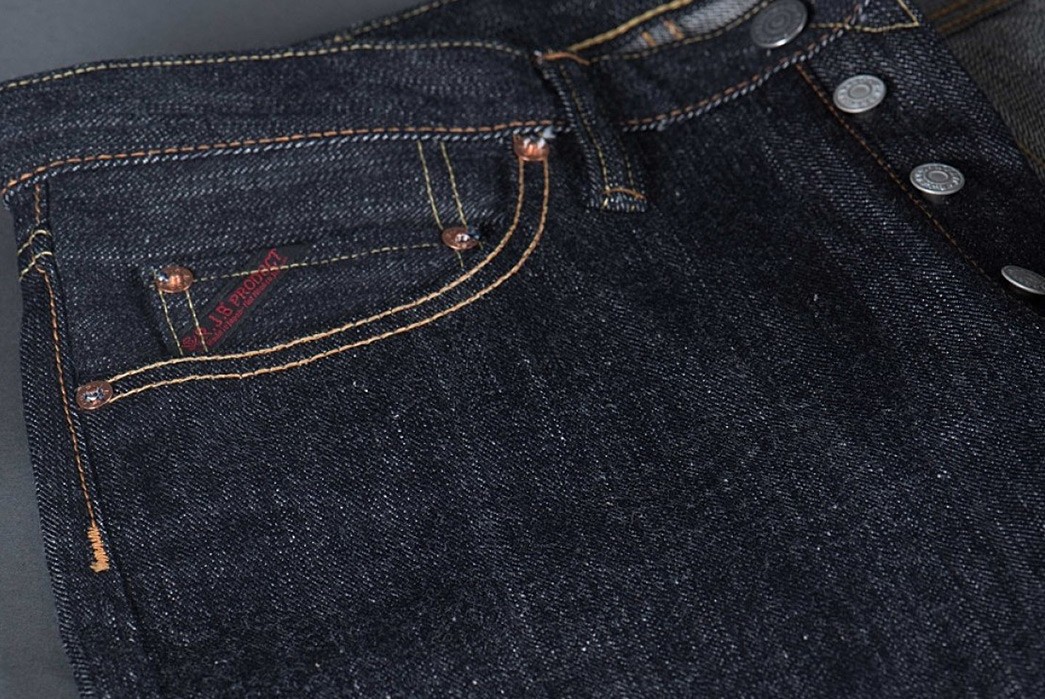 Real-Japan-Blues-x-Rivet-&-Hide-RFR-004-Left-Hand-Twill-Jeans-front-top-right-pocket