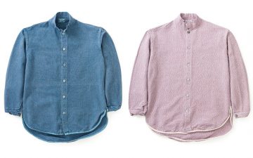 Tender's-Type-422-Tricolore-Weft-Bound-Shirts-are-Trippy-blue-and-light-rose-front