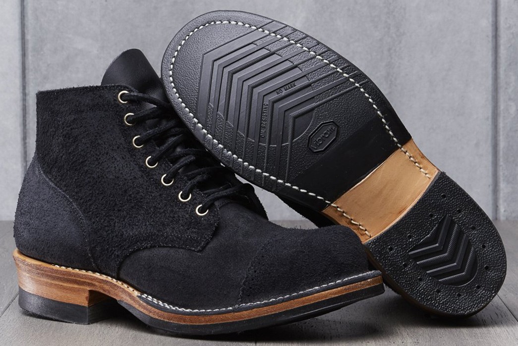 Viberg-and-Division-Road's-Latest-Collab-is-Rough-and-Black-pair-front-side-and-bottom