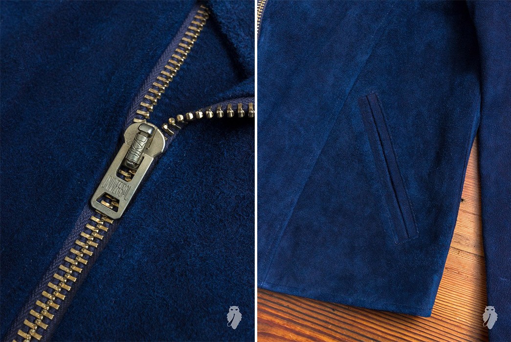 Blue-Blue-Japan-Indigo-Dyed-Suede-Double-Riders-Jacket-zipper-and-pocket