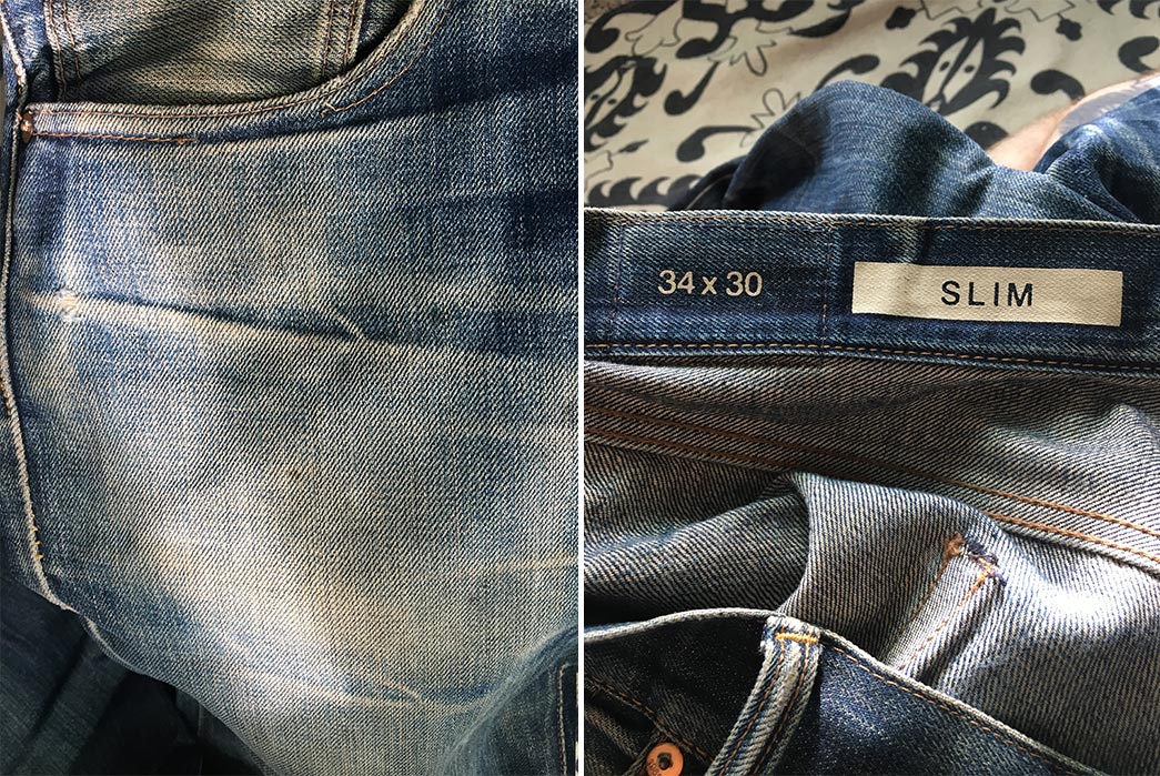 Fade-of-the-Day---Gap-Japanese-Selvedge-(2-Years,-5-Washes,-2-Soaks)-front-top-left-pocket-and-inside