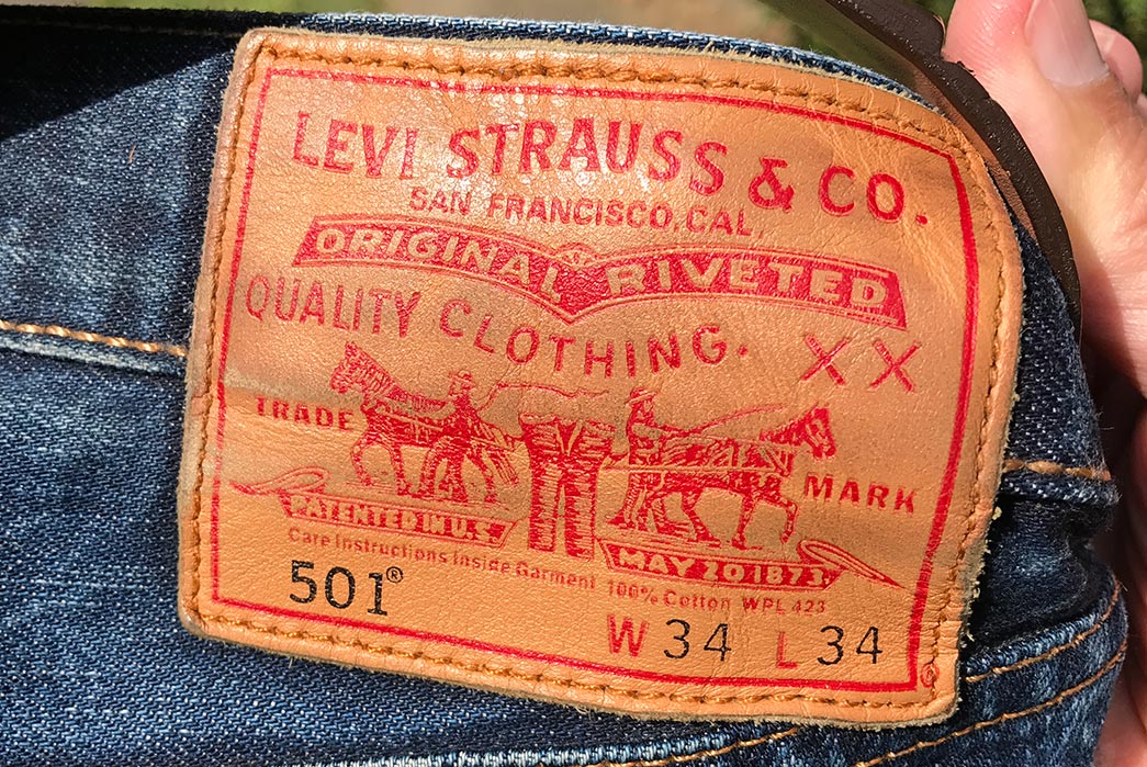 Fade-of-the-Day---Levi's-501-STF-(4-Years,-3-Washes)-back-leather-patch