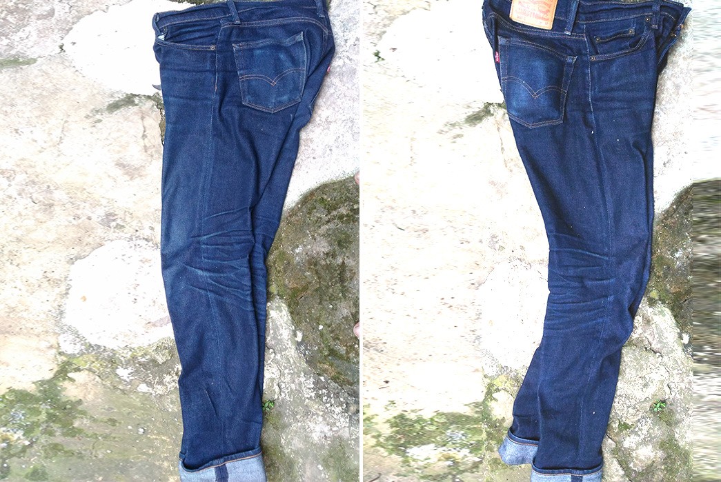 Fade-of-the-Day---Levi's-505-C-Elvis-(6-Months,-2-Washes,-1-Soak)-left-right-side
