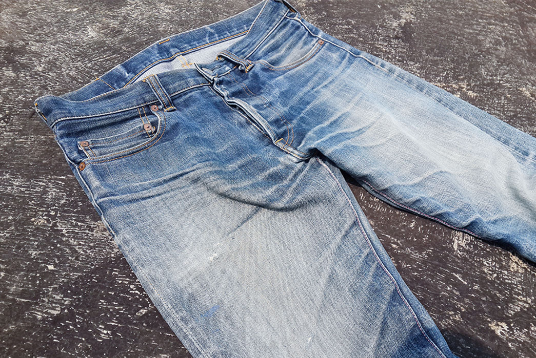 Fade-of-the-Day---Momotaro-x-Japan-Blue-0700SP-(~4-Years,-Unknown-Washes)-front-top-angle