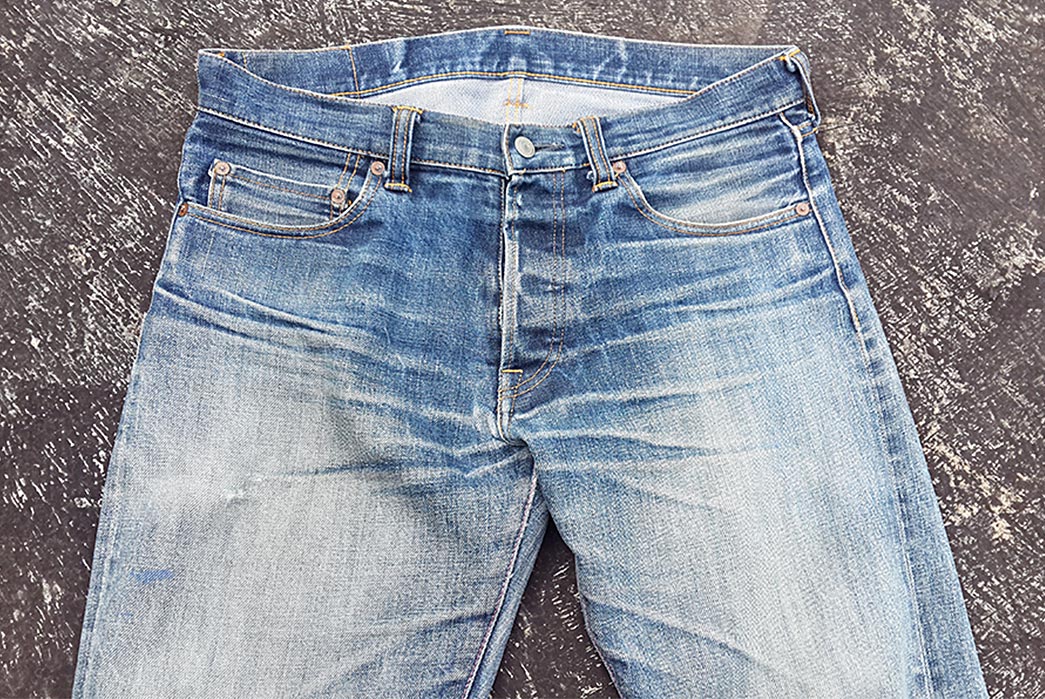 Fade-of-the-Day---Momotaro-x-Japan-Blue-0700SP-(~4-Years,-Unknown-Washes)-front-top