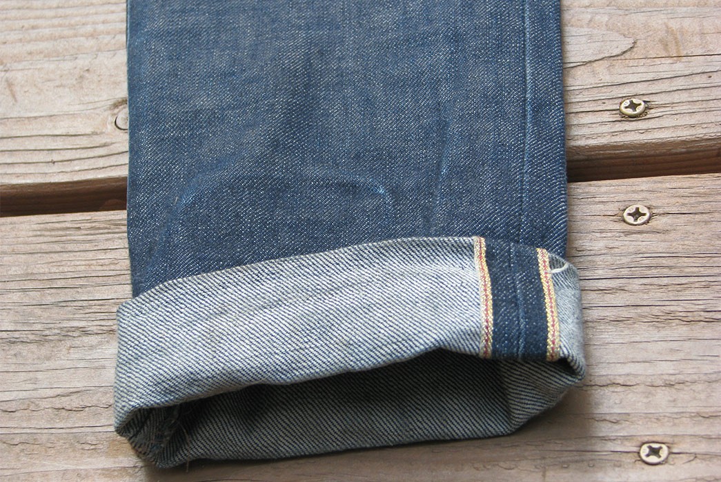 Fade-of-the-Day---Naked-&-Famous-Chinese-New-Year-Fire-Rooster-(8-Months,-1-Soak)-leg-selvedge