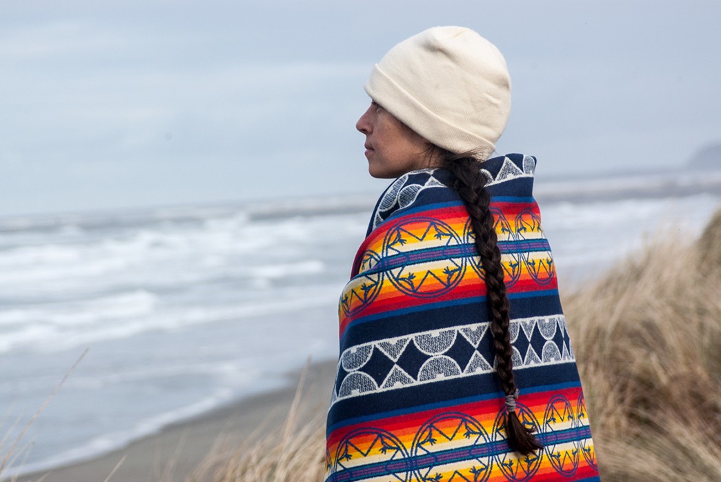 Ginew's-We-Walk-Together-Blanket-Combines-Their-Tribal-Heritage-side