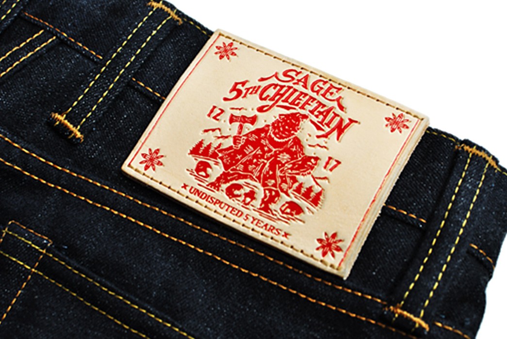 Sage-The-5th-Chieftain-19oz.-Unsanforized-Deep-Indigo-Jeans-back-top-leather-patch