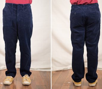 Still-by-Hand-Indigo-Dyed-Loose-Fit-Corduroys-model-front-back