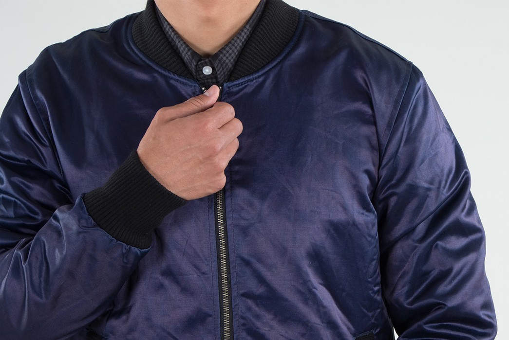 3sixteen-indigo-satin-stadium-jacket-model-front-top
