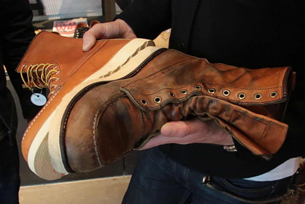 5-Signs-You-Should-Resole-Your-Shoes-Brand-new-Red-Wing-vs.-Old-Red-Wing-with-a-brand-new-sole.-Image-via-Ropedye.