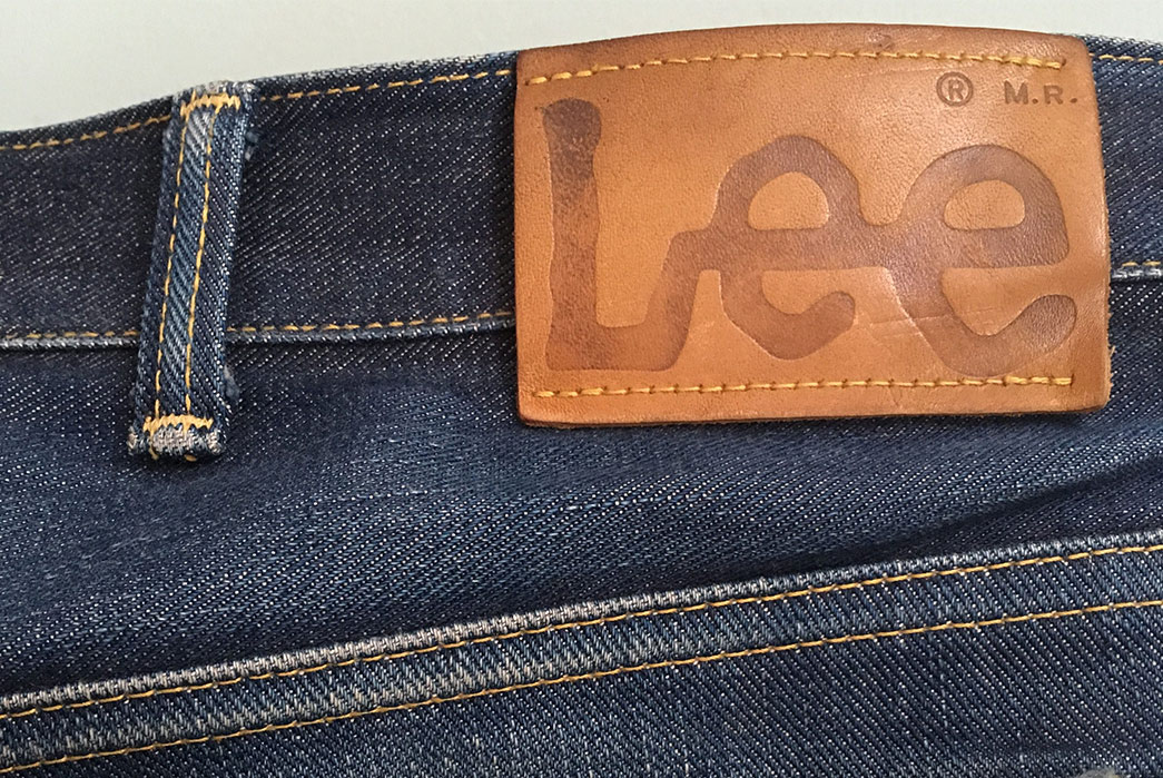 Fade-of-the-Day---Lee-Japan-200-0341-(2-Years,-2-Washes)-back-top-right-leather-patch