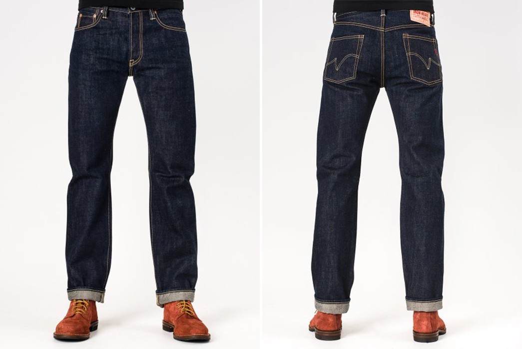 Iron-Heart-IH-666N-Raw-Denim-Jeans-model-front-back