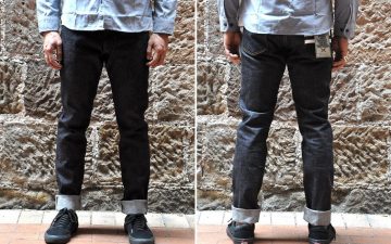 Momotaro-0405-VSP-High-Taper-Fit-Jeans-model-front-back