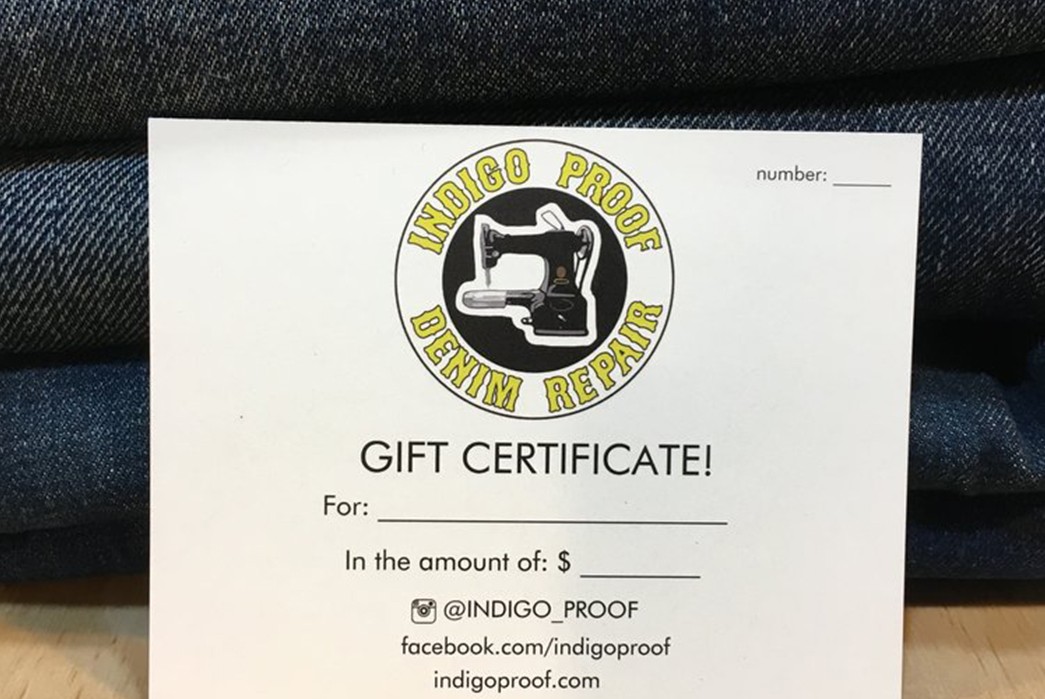 the-heddels-denimhead-gift-guide-2017 1) Indigo Proof Denim Repairs Gift Certificate