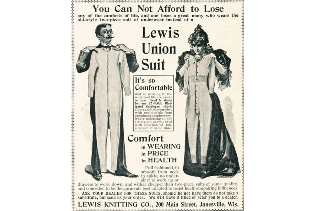 the-history-of-the-plain-white-tee-not-the-band Lewis Union Suits. Image via Pinterest.