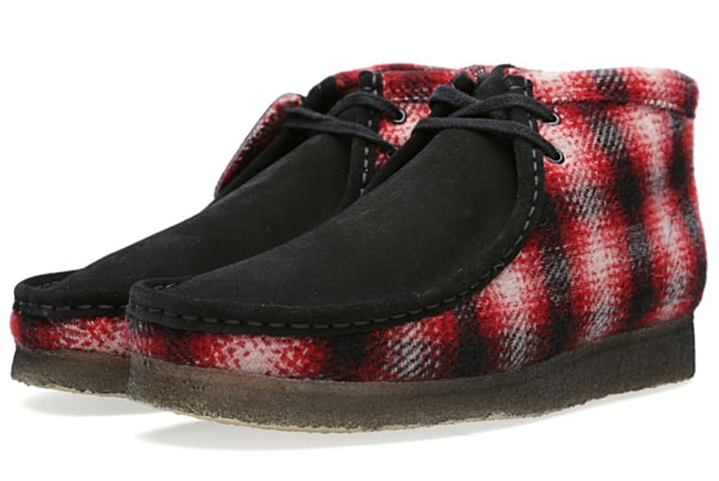 woolrich-history-philosophy-iconic-products-clarks-x-woolrich-wallabee-boot