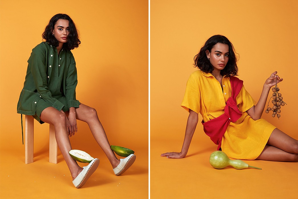 blluemade-releases-their-spring-summer-2018-collection-female-model-in-green-and-in-yellow